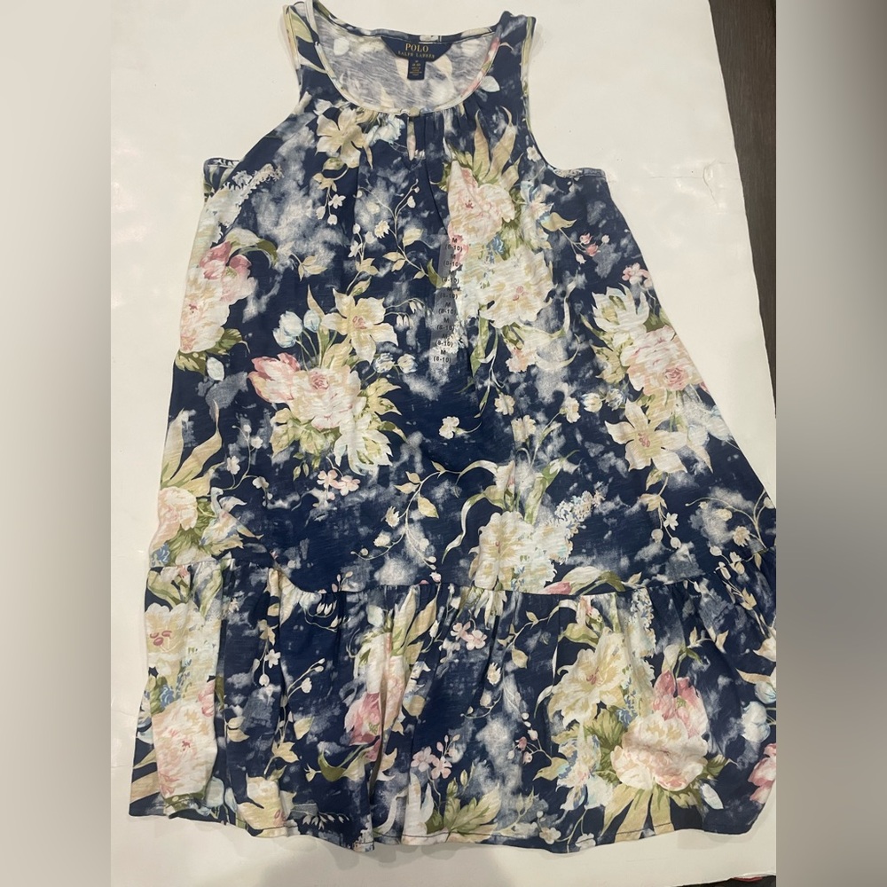 Polo Ralph Lauren Floral Sleeveless Dress, Size M (8-10)